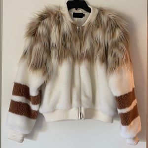 Plush fur bomber jacket by NBD